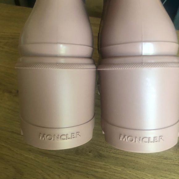 NIB $550 Moncler Loftgrip Block Heel Rain Boot 11US / 41EU, PINK! - Picture 13 of 15